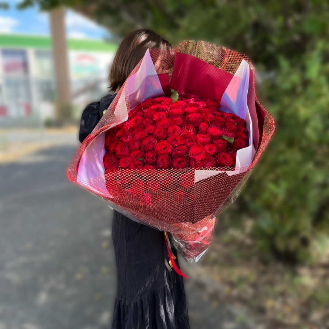 生花】＜プレミアム＞赤バラ108本の花束 – karendo online shop