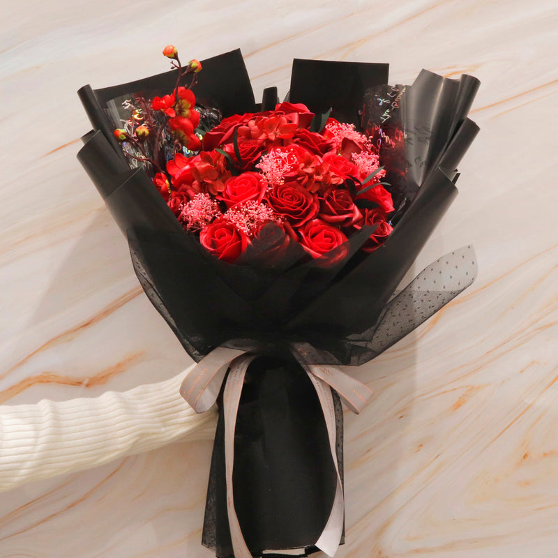 観賞用ソープフラワー:rafulu】20ローズブーケ（全3種） – karendo