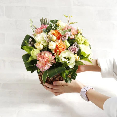 生花】アレンジメント （オレンジパステルミックス） – karendo online