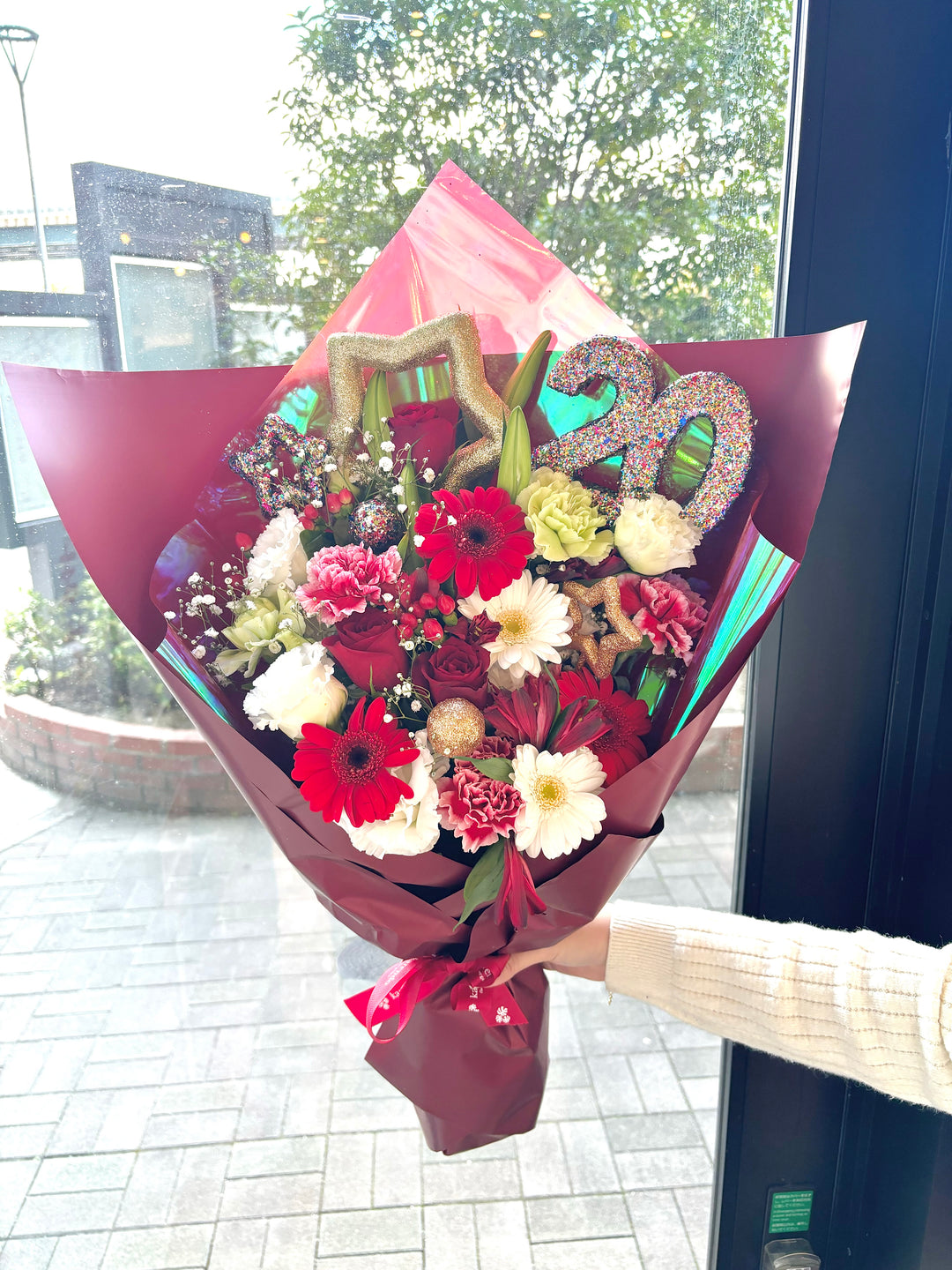 生花】女性用完全おまかせ花束 L＜ピック付＞ – karendo online shop