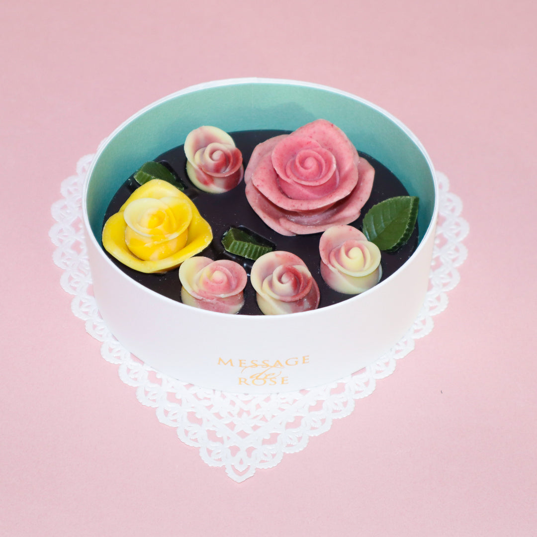 レースの手描きプレートチューリップと薔薇 karendo限定チョコレート】ロズレ・チューリップ – karendo online shop