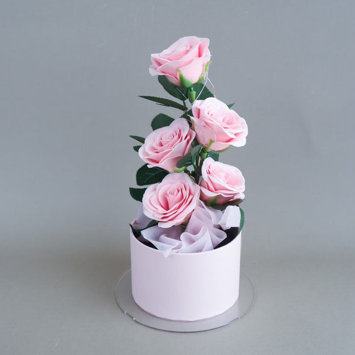 観賞用ソープフラワー:rafulu】LEDクリアロンドBOX – karendo online shop