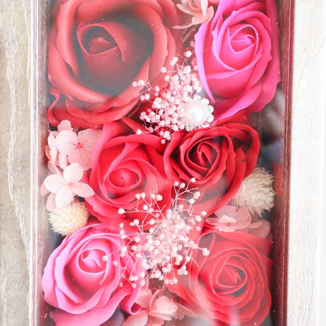 観賞用ソープフラワー:rafulu】LED付タイムレスフォトスタンド（全3色