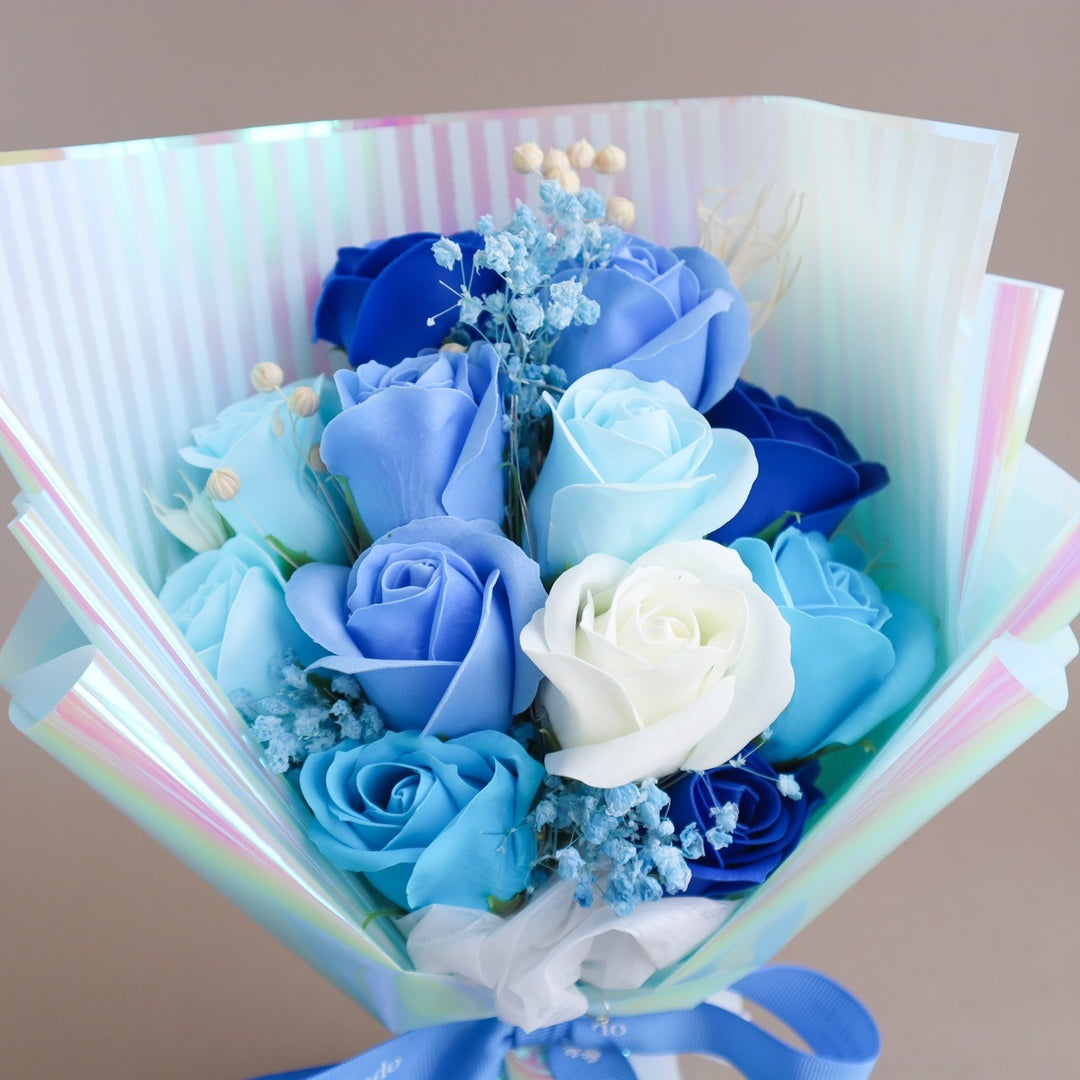 マニュエル・リュバロ 青いブーケ 30号 マニュエル・リュバロ 青いブーケ 30号 マニュエル・リュバロ 青い