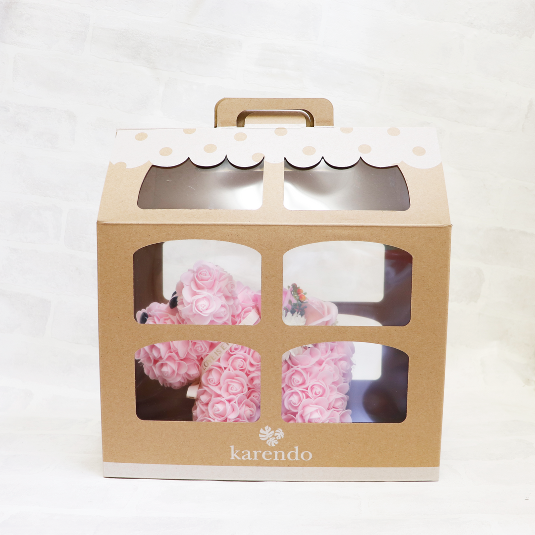 sweet puppy with flowers pink – karendo online shop