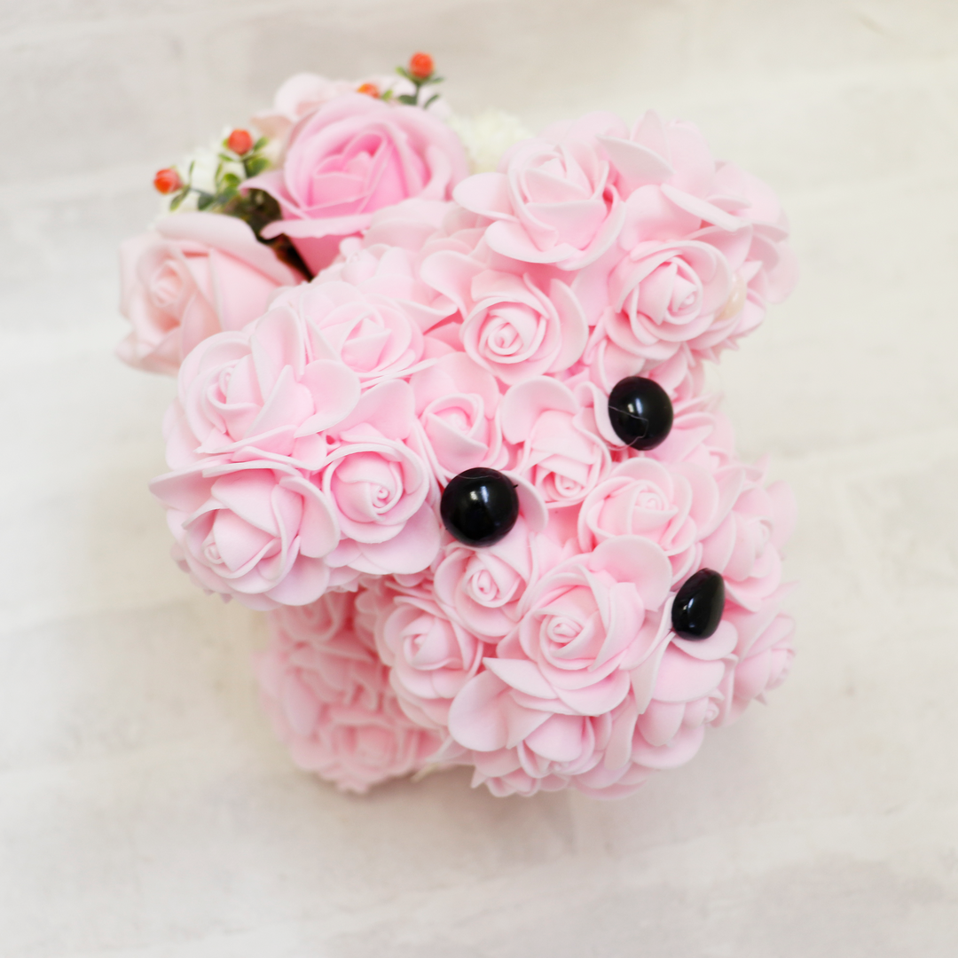 sweet puppy with flowers pink – karendo online shop