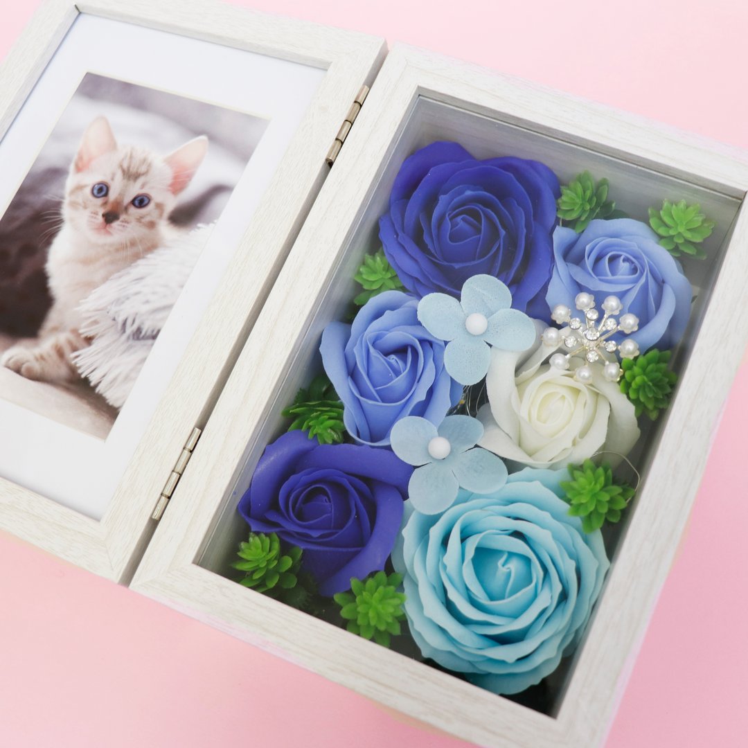 観賞用ソープフラワー:rafulu】LED付フォトスタンド（全3色