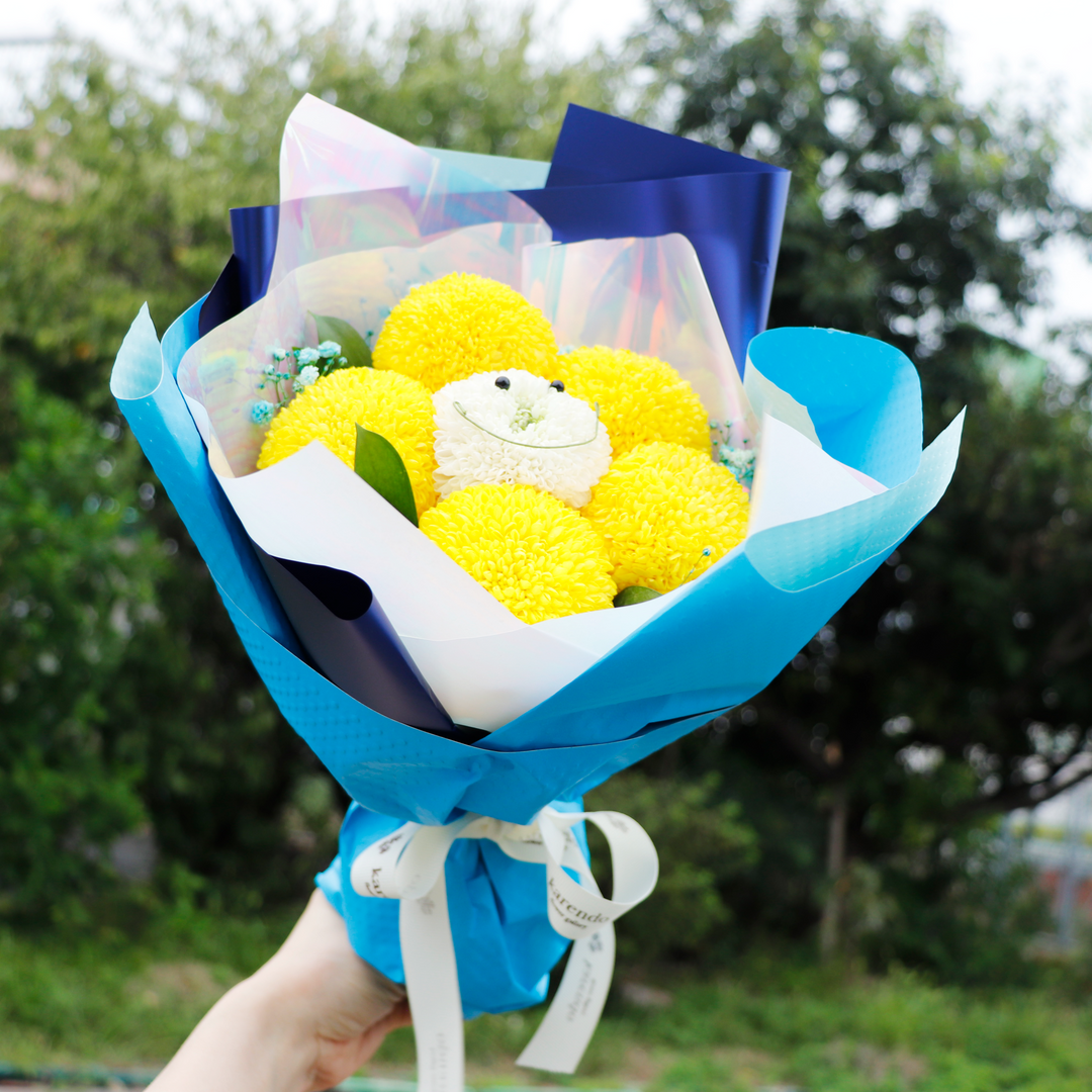 EC限定【生花】ポンポンハウオリブーケ – karendo online shop