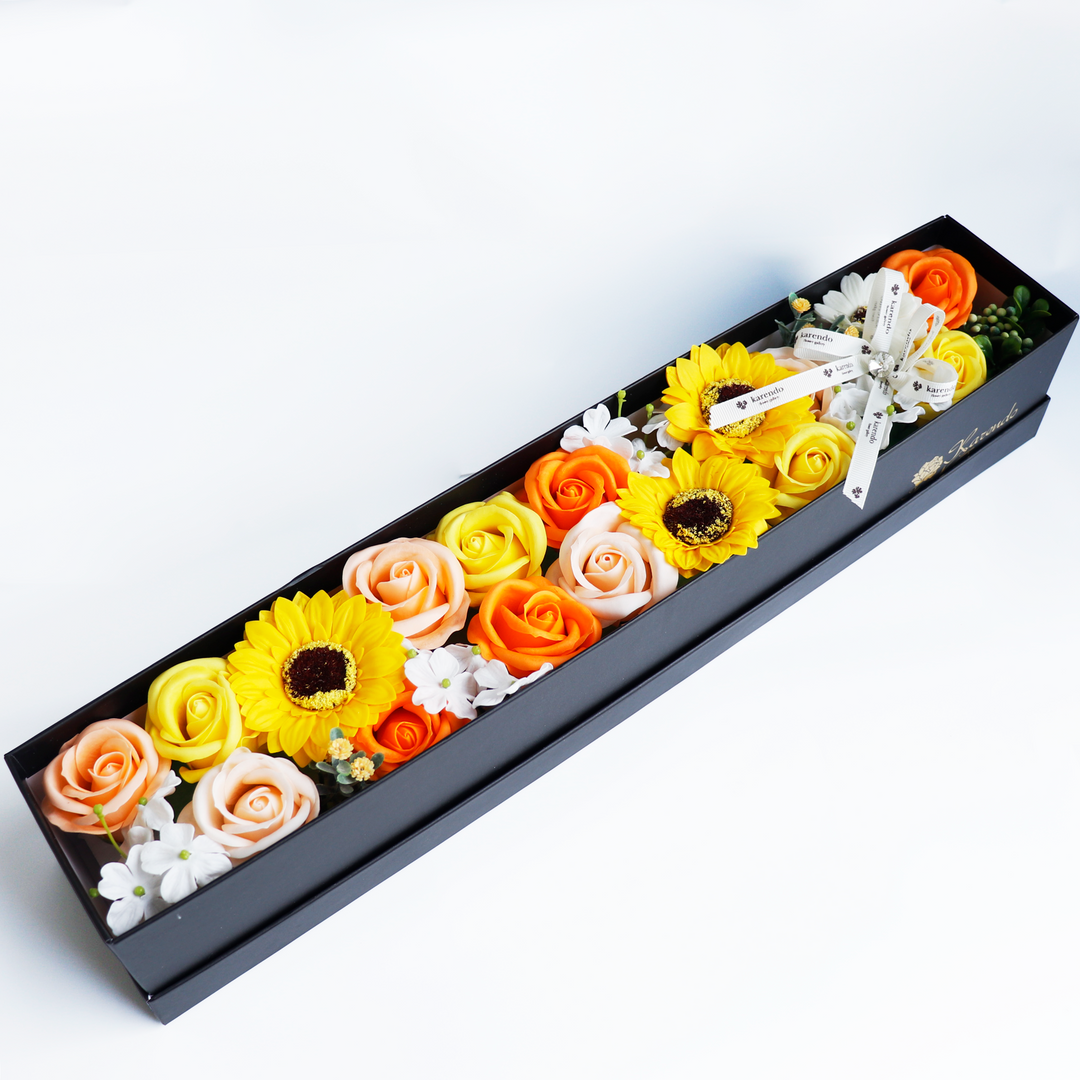 入浴用ソープフラワー：emi】ひまわりスマートボックス（全3色