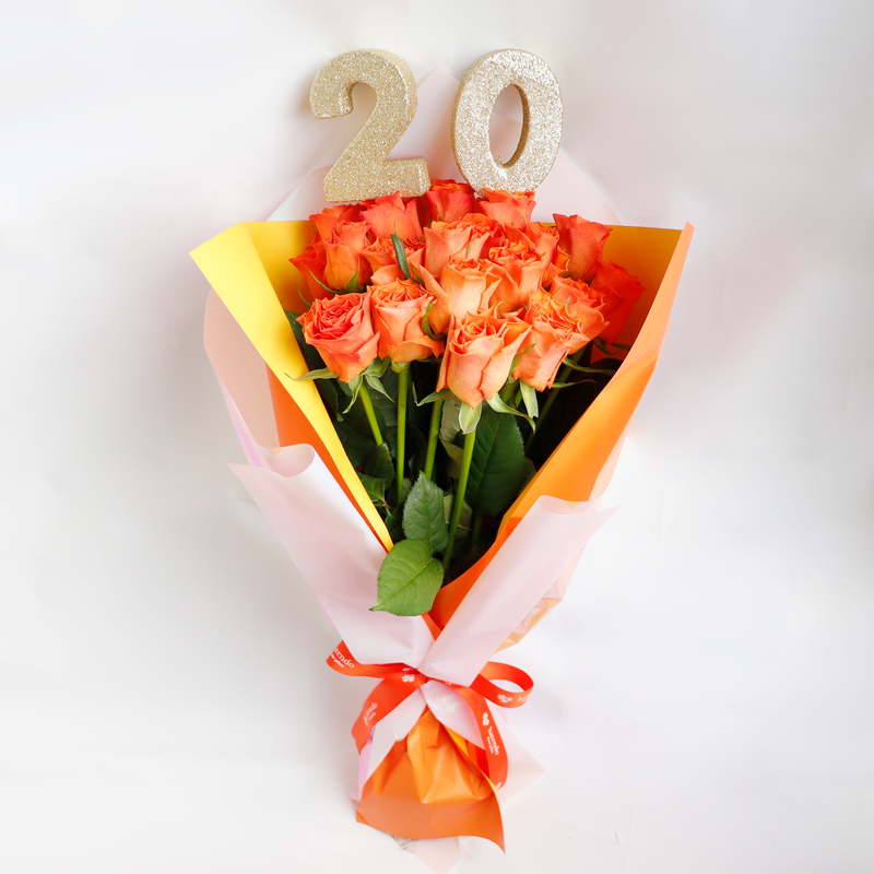 【成人式用花束】２０ｔｈブーケ　オレンジ