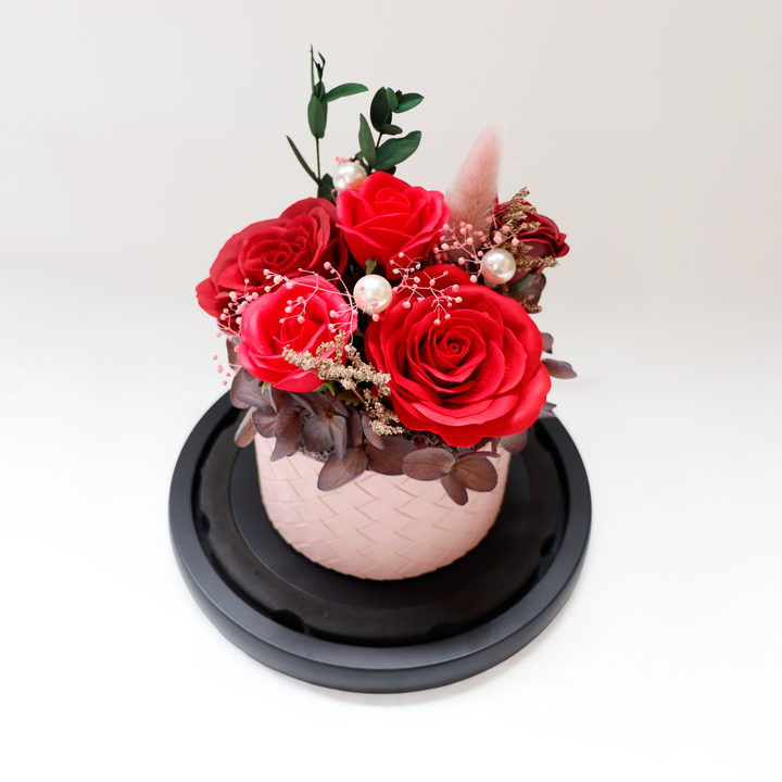 Donoban ブラック フローレット　花柄　ミニスコート 観賞用ソープフラワー:rafulu】グラス・ド・エテネル（全5種