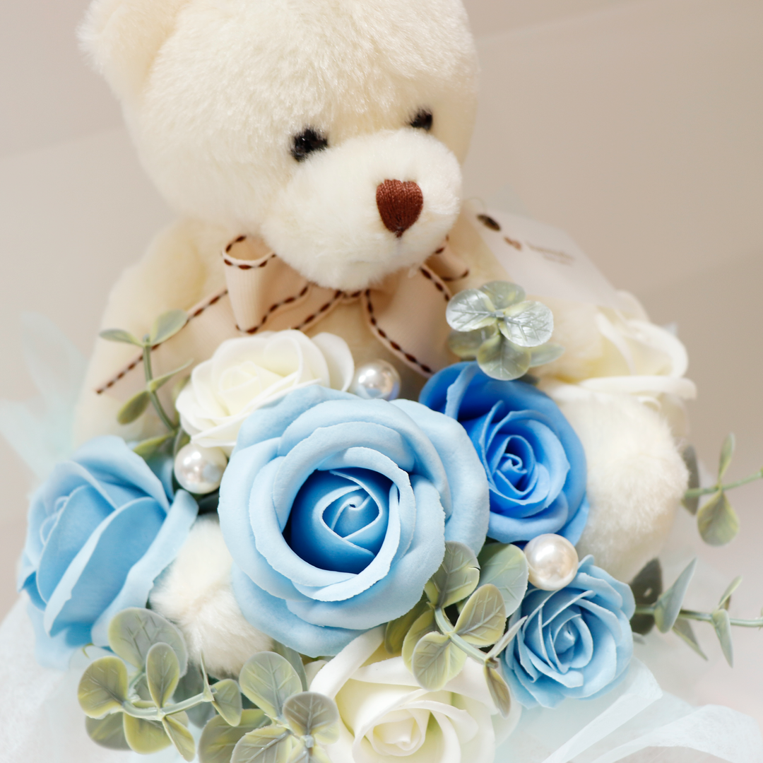 観賞用ソープフラワー:rafulu】ベア7輪アレンジ（全3色） – karendo