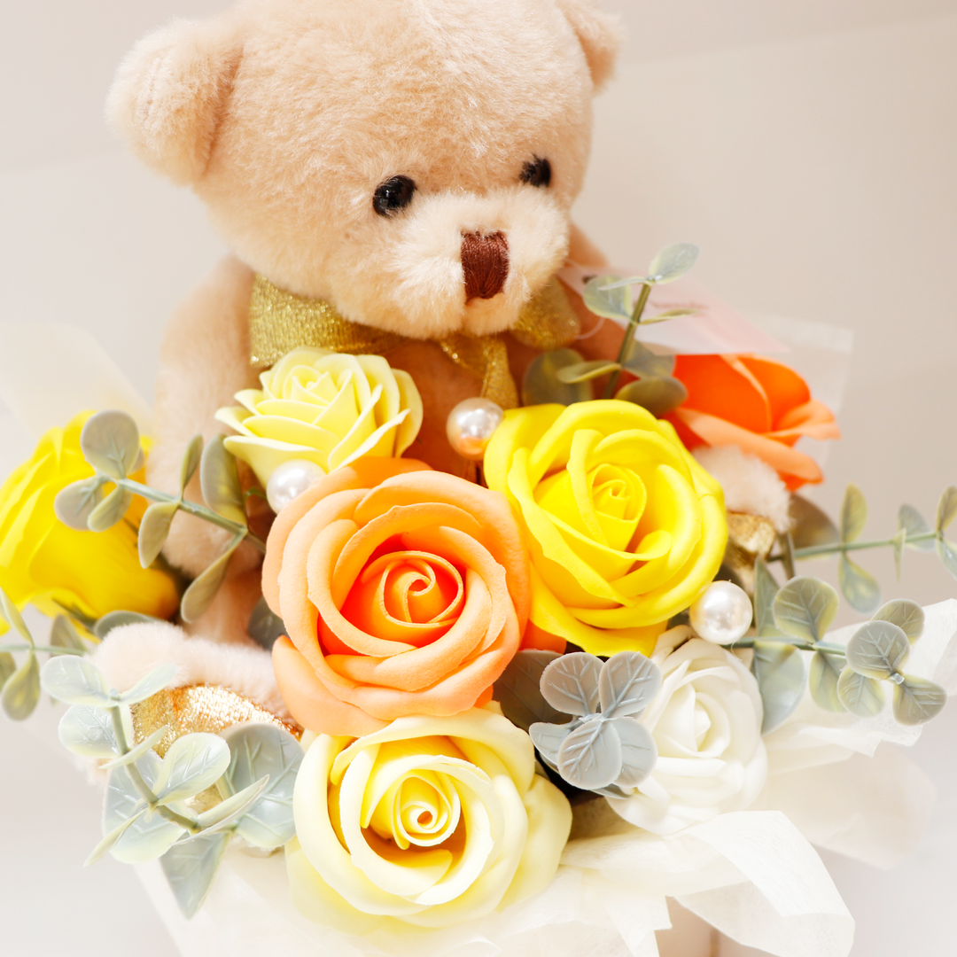 観賞用ソープフラワー:rafulu】ベア7輪アレンジ（全3色） – karendo