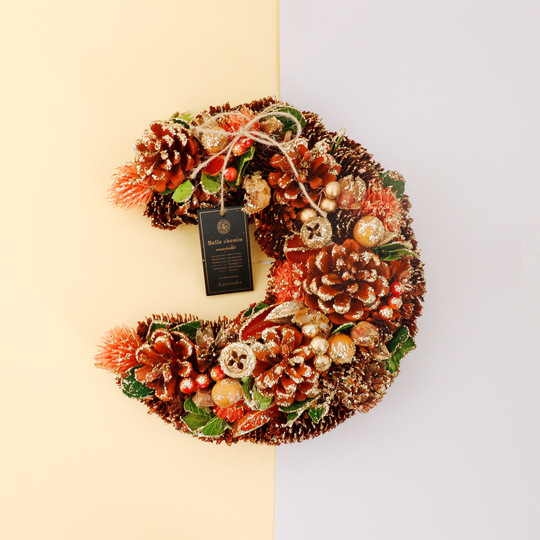 ＜送料無料キャンペーン中！＞ムーン リース　M（オレンジグリッター）