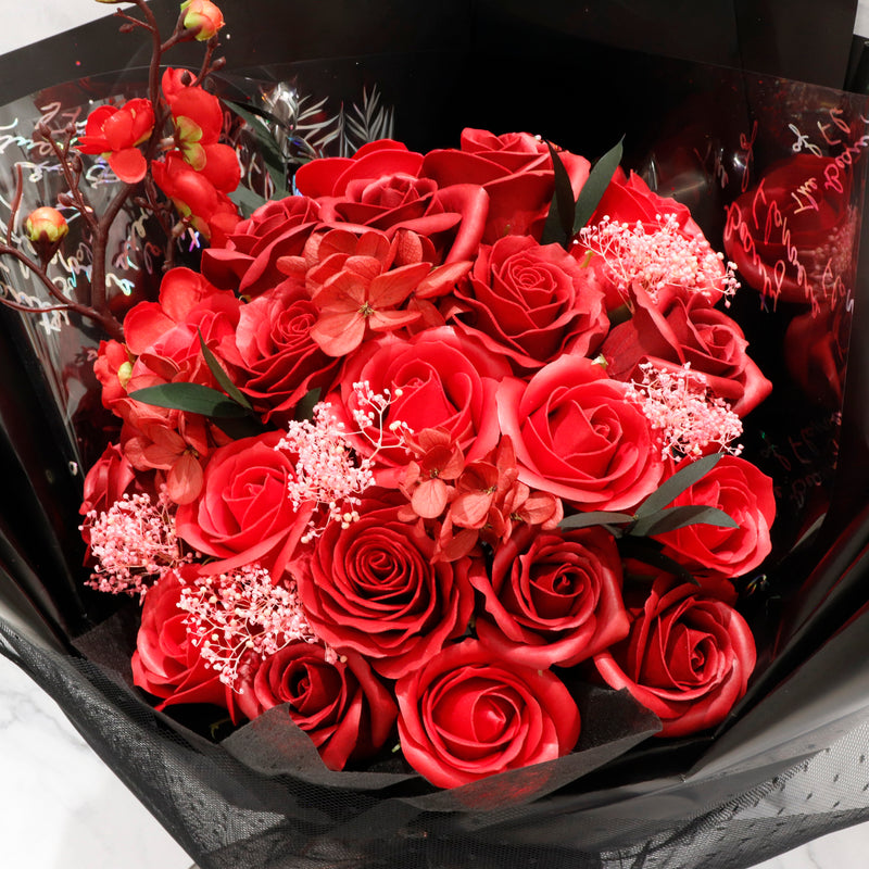 観賞用ソープフラワー:rafulu】20ローズブーケ（全3種） – karendo