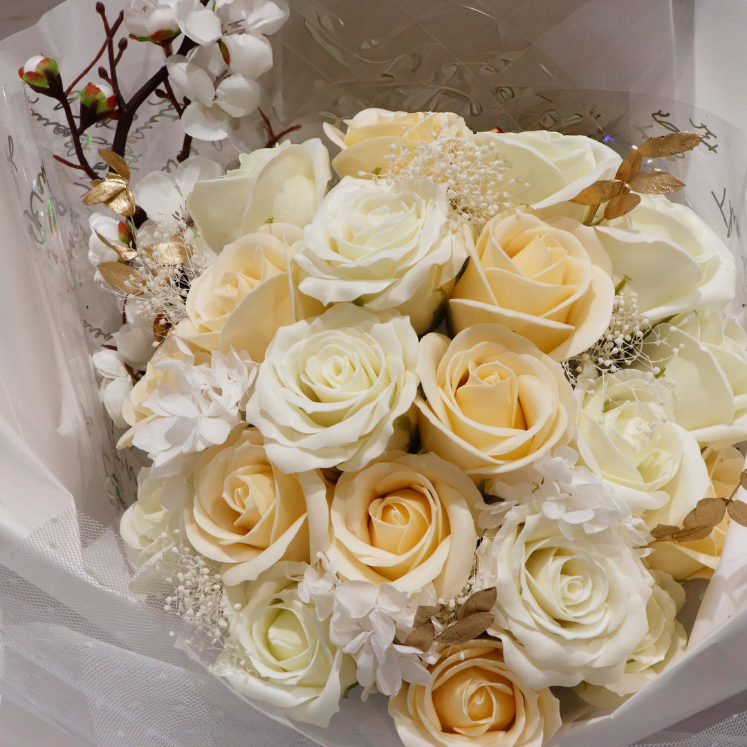 観賞用ソープフラワー:rafulu】20本ローズブーケ（全3種） – karendo