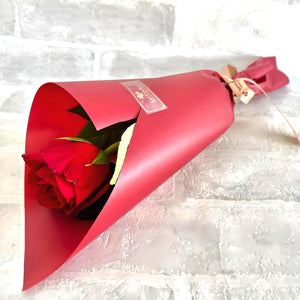 ＜オプション＞赤バラ1本