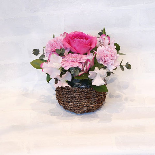 【生花】アレンジメント（ピンク）