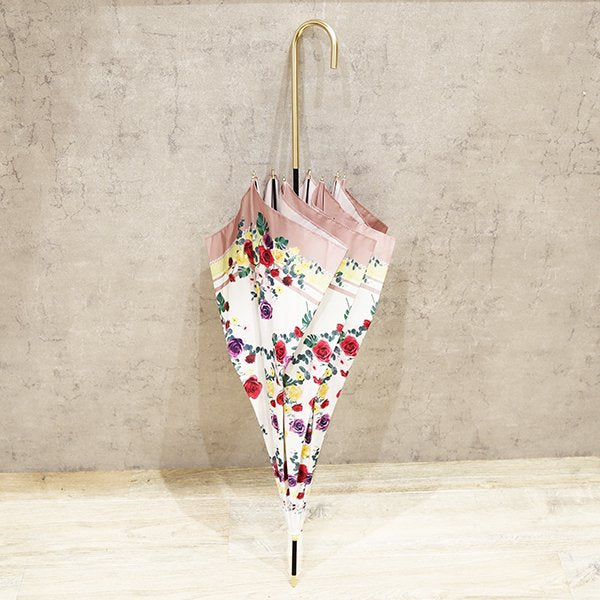 【最短9/21お届け～】かすみ草】Umbrella Bouquet｜ピンクスカーフ柄