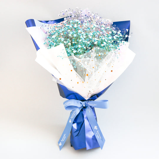 EC限定【生花】かすみ草ブーケ Ｌ-ブルーミックス-