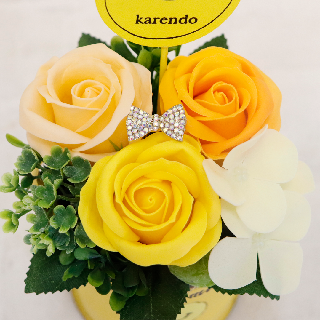 入浴用ソープフラワー:emi】スマイルブリキ缶(全4色) – karendo 入浴用ソープフラワー:emi】スマイルブリキ缶(全4色) – karendo