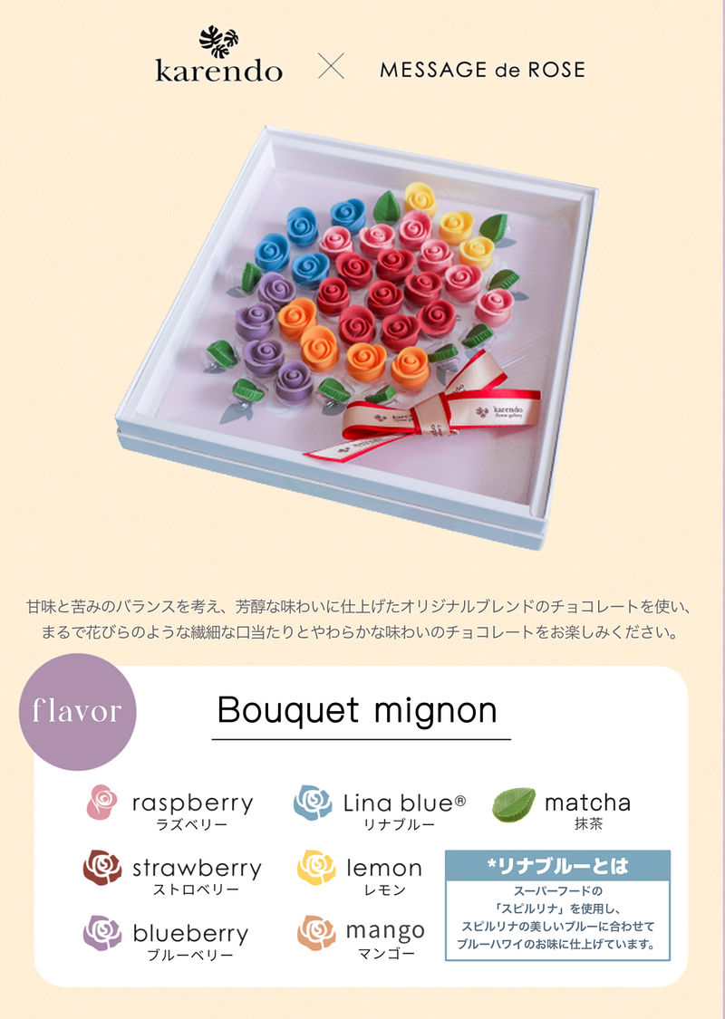 【karendo限定チョコレート】ブーケ・ミニヨン・レインボー